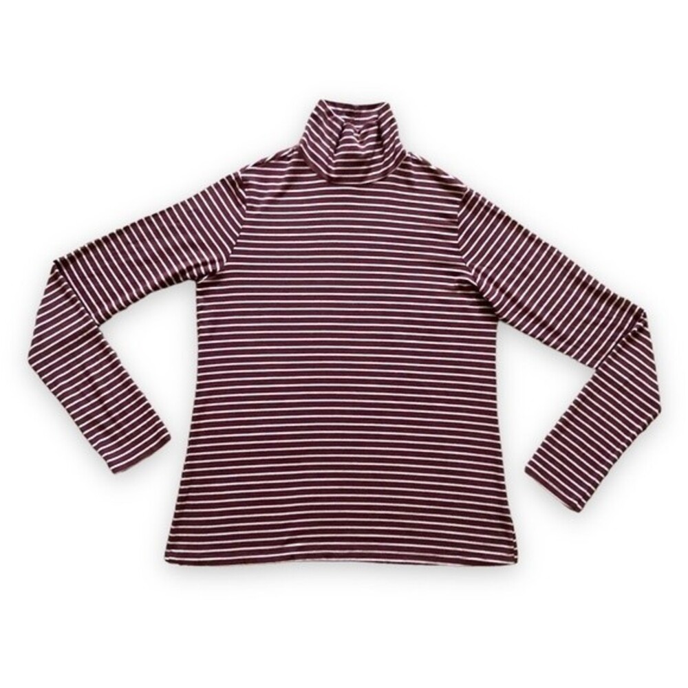 Amour Vert Flannery Dream Knit Turtleneck Brown Gray Size Large